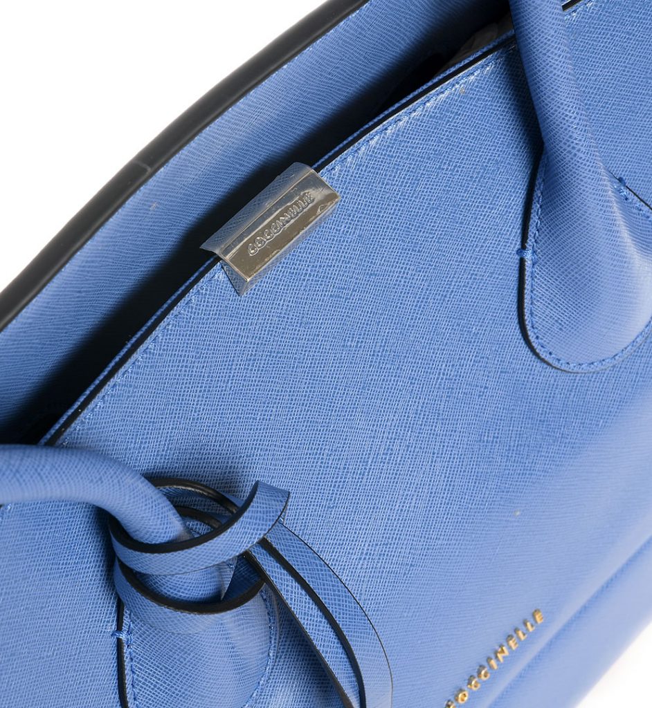 Coccinelle - Saffiano Leather Bag with Strap Blue