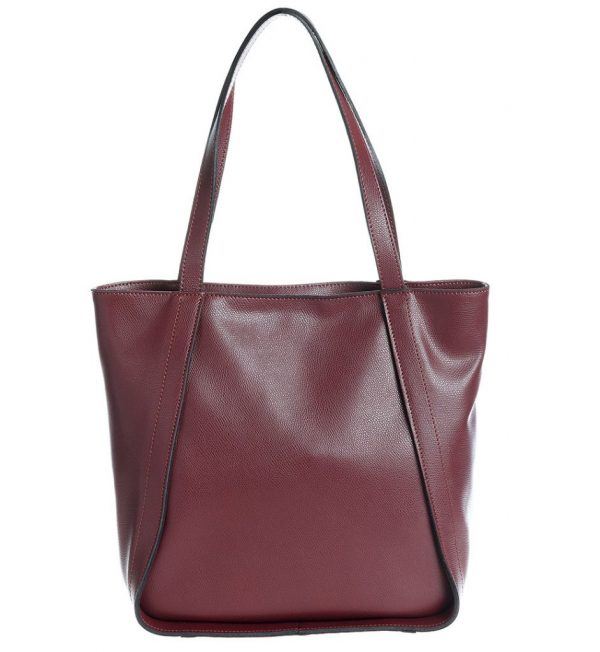 Shopper bag din piele culoare burgundy Coccinelle
