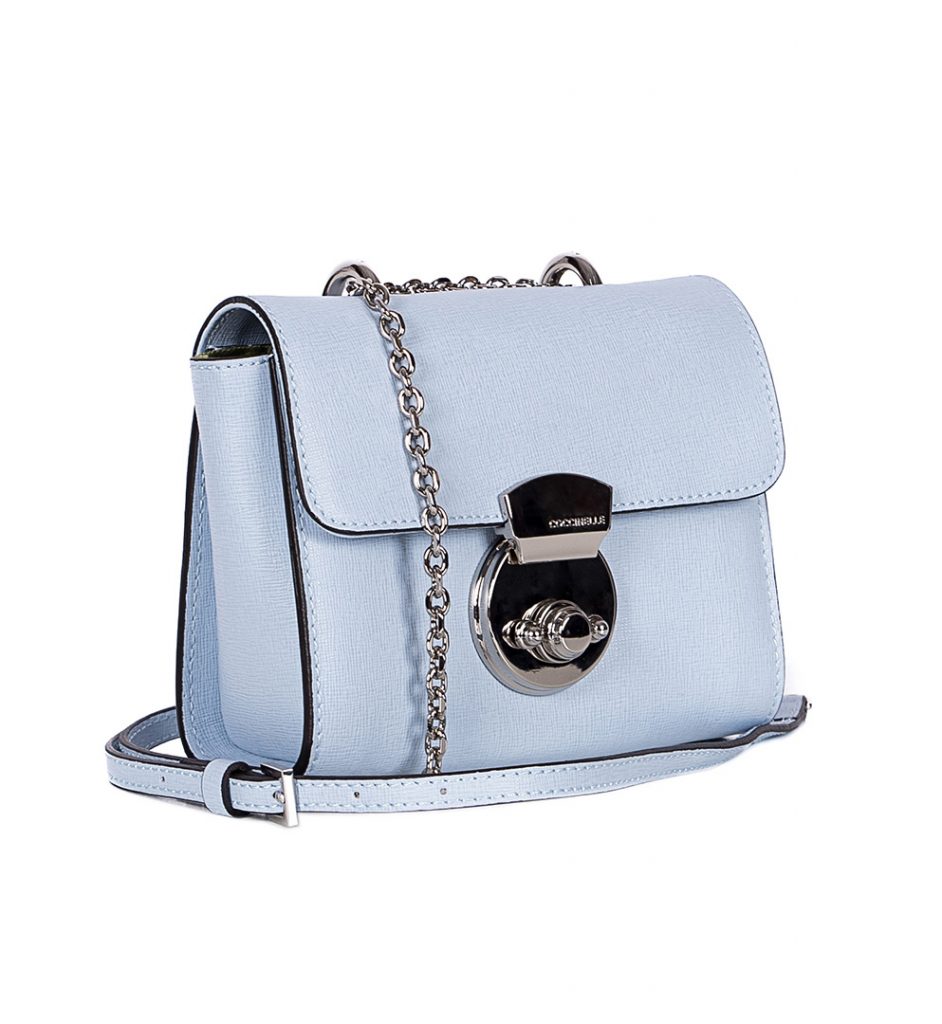 Coccinelle - Saffiano Leather Bag with Strap Blue