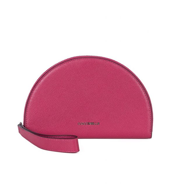 Portofel din piele fucsia saffiano