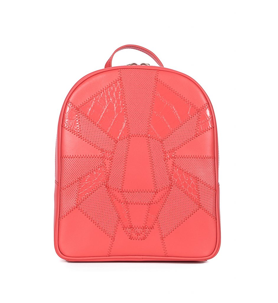 Rucsac din piele portocalie dimensiune medie