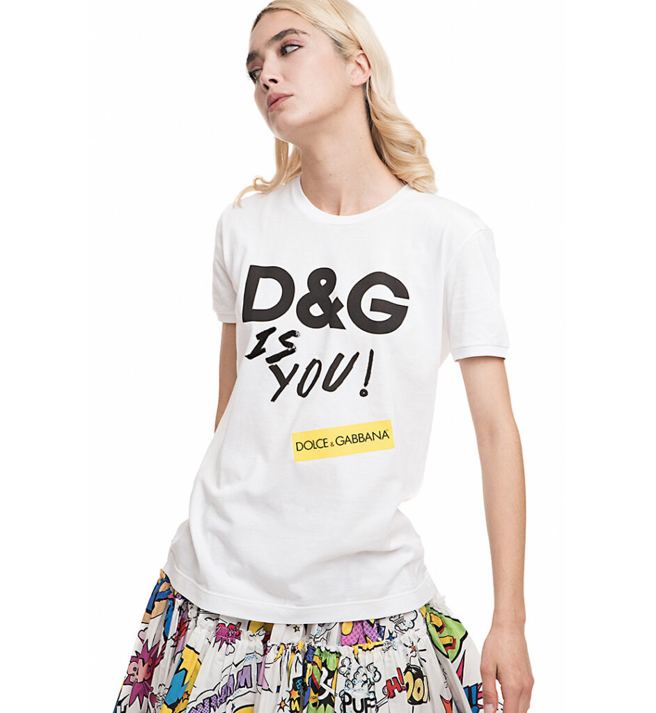 Printed white cotton T-shirt Dolce & Gabbana - The Dresser